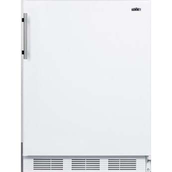 Summit 24" 5.1 cu.ft. White Built-In Compact Refrigerator - ADA Compliant