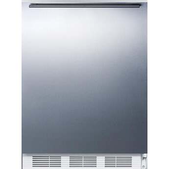 Summit 24" 5.1 cu.ft. Stainless Steel Built-In Compact Refrigerator with Horizontal Handle - ADA Compliant