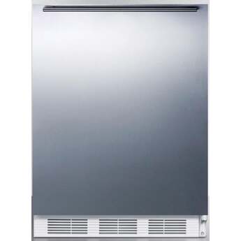 Summit 24" 5.1 cu.ft. Stainless Steel Freestanding Compact Refrigerator with Horizontal Handle - ADA Compliant