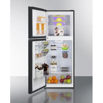 Summit FF1087BLHD  24 Inch Black Freestanding Top Freezer Refrigerator — thumbnail 3