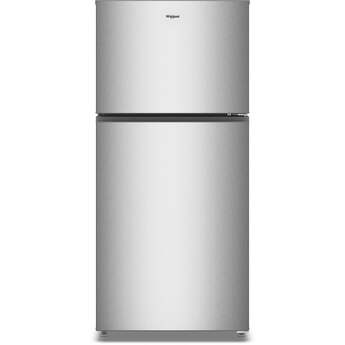 Whirlpool 29.5-inch Wide Top Freezer Refrigerator with Total Coverage Cooling- 19.2 Cu. Ft.: Fingerprint Resistant Stainless Finish