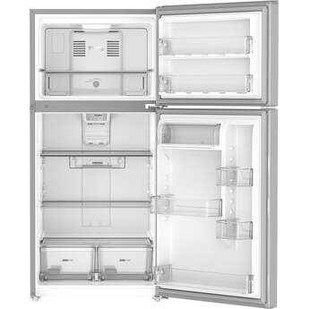 Whirlpool 30 Inch Top Freezer Refrigerator with 19.3 Cu. Ft. Capacity, Adjustable Shelves, FreshSpace™ Crispers, Flexi-slide™ Deli Drawer, Garage Ready, Dairy Bin, Electronic Temperature Controls, ADA Compliant, and Energy Star® Certified: Fingerprint-Resistant Stainless Steel — thumbnail 3