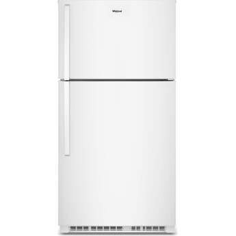 Whirlpool 32.8 Inch Wide, 21.3 Cu. Ft. Top Freezer Refrigerator with Garage Ready & Total Coverage Cooling: White