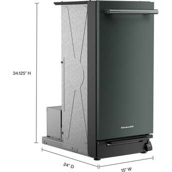 KitchenAid 15 Inch Built-In Trash Compactor with 1.4 cu. ft. Capacity, 1/3 HP, Built-In Odor Management, Solid Pack™ Control, 5:1 Compaction Ratio, Removable Key Start and Under 30-Second Cycle Time: Juniper — thumbnail 14
