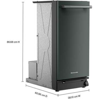 KitchenAid 15 Inch Built-In Trash Compactor with 1.4 cu. ft. Capacity, 1/3 HP, Built-In Odor Management, Solid Pack™ Control, 5:1 Compaction Ratio, Removable Key Start and Under 30-Second Cycle Time: Juniper — thumbnail 4