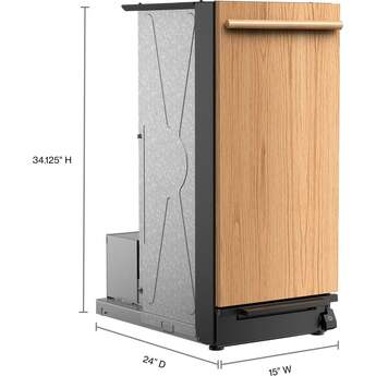 KitchenAid 15 Inch Built-In Trash Compactor with 1.4 cu. ft. Capacity, 1/3 HP, Built-In Odor Management, Solid Pack™ Control, 5:1 Compaction Ratio, Removable Key Start and Under 30-Second Cycle Time: Panel Ready — thumbnail 14