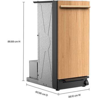 KitchenAid 15 Inch Built-In Trash Compactor with 1.4 cu. ft. Capacity, 1/3 HP, Built-In Odor Management, Solid Pack™ Control, 5:1 Compaction Ratio, Removable Key Start and Under 30-Second Cycle Time: Panel Ready — thumbnail 4