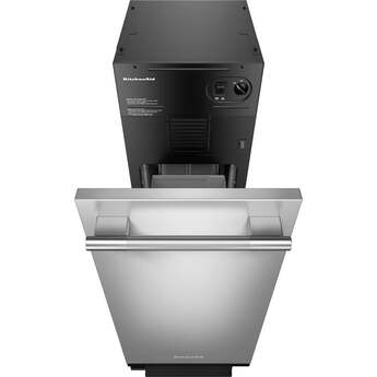 KitchenAid 15 Inch Built-In Trash Compactor with 1.4 cu. ft. Capacity, 1/3 HP, Built-In Odor Management, Solid Pack™ Control, 5:1 Compaction Ratio, Removable Key Start and Under 30-Second Cycle Time: Stainless Steel — thumbnail 6