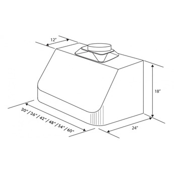 Z Line ZLINE 52060 60 Inch Under Cabinet Ducted Hood — thumbnail 13