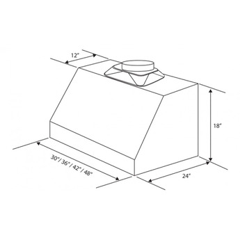 Z Line ZLINE 52348 48 Inch Under Cabinet Ducted Hood — thumbnail 5