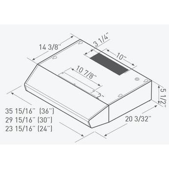 Zephyr AK1100W Essentials Breeze Series 30 Inch Under Cabinet Convertible Hood — thumbnail 5