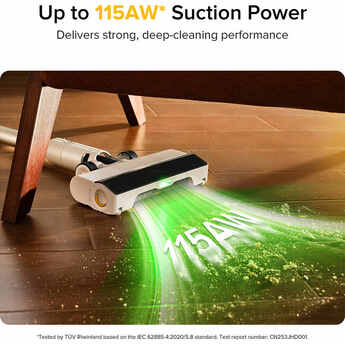H60 Bagless Cordless HEPA Filter Stick Vacuum for Multi Surface in White with 90° Bendable Wand and Light Weight — thumbnail 7