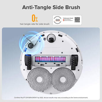 QR798 Robot Vacuum and Mop, 10,000 Pa Suction Power, Smart LIDAR Navigation, Self-Empty Dock, Alexa & Apr Control — thumbnail 2