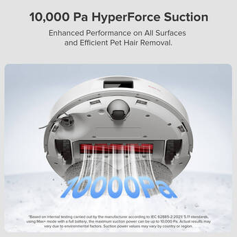 QR798 Robot Vacuum and Mop, 10,000 Pa Suction Power, Smart LIDAR Navigation, Self-Empty Dock, Alexa & Apr Control — thumbnail 3