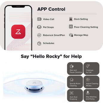 Qrevo Curv Robot Vacuum and Mop Combo, 10,000 Pa Suction, Smart LIDAR Navigation, Self-Empty Dock, App & Voice Control — thumbnail 8
