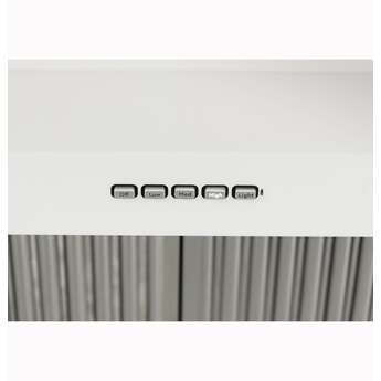 Cafe 36 Inch Commercial-Style Wall Mount Smart Range Hood with 4-Speed Fan, 610 CFM Blower, Push Button Controls, LED Hood Light, Baffle Filters, Night Light Setting, QuietBoost™, Removable Filter and ADA Compliant: Matte White — thumbnail 15