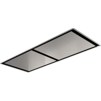 Elica Cielo Series Ceiling Mount Range Hood With Remote Controls, LED Lighting And Dishwasher Safe Mesh Filters: 60 Inch