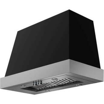 Elica Custom Torino Wall Mount Range Hood With 600 CFM: 48 Inch, Black