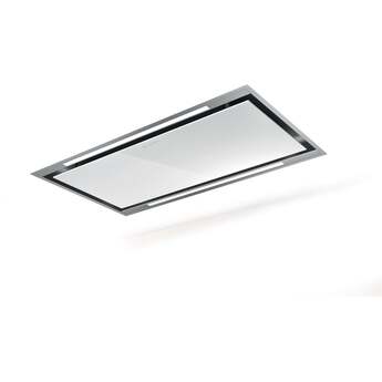 Faber Island Mount Smart Range Hood with 4-Speed/600 CFM Blower, Electronic Control, Tunable White LED Lighting, and Dishwasher-Safe Mesh Filter: 36 Inch, White