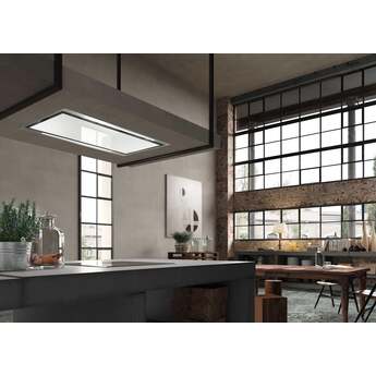 Faber Island Mount Smart Range Hood with 4-Speed/600 CFM Blower, Electronic Control, Tunable White LED Lighting, and Dishwasher-Safe Mesh Filter: 36 Inch, White — thumbnail 2