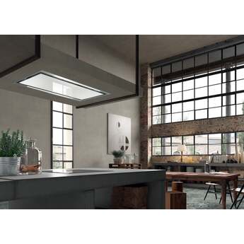 Faber Island Mount Smart Range Hood with 4-Speed/600 CFM Blower, Electronic Control, Tunable White LED Lighting, and Dishwasher-Safe Mesh Filter: 48 Inch, White — thumbnail 4