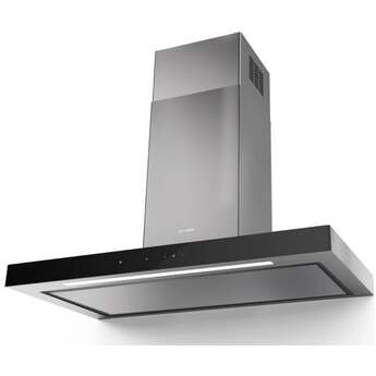 Faber Wall Mount Smart Range Hood with 4-Speed/600 CFM Blower, Electronic Touch Control, Energy-Efficient LED Bar, and Dishwasher-Safe Mesh Filter: 36 Inch, Stainless Steel