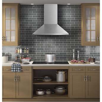 GE PVW1036SWSS 36 Inch Wall Mount Smart Chimney Hood Stainless Steel — thumbnail 3