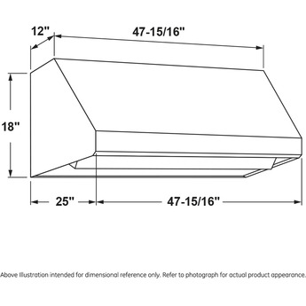 GE UVW9484SPSS  48 Inch Hood — thumbnail 9