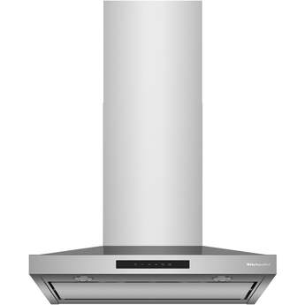 KitchenAid 30 Inch Wall Mount Chimney Hood With 4 Speeds And 400 CFM: Stainless Steel