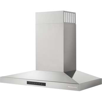 KitchenAid 30 Inch Wall Mount Chimney Hood With 4 Speeds And 400 CFM: Stainless Steel — thumbnail 7