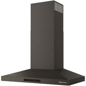 KitchenAid 36 Inch Wall Mount Chimney Hood With 4 Speeds And 400 CFM: Black Ore — thumbnail 5