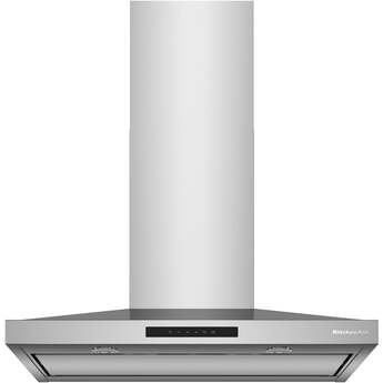 Kitchen Aid KitchenAid 36 Inch Wall Mount Chimney Hood With 4 Speeds And 400 CFM: Stainle...