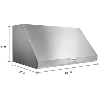 KitchenAid KVWC906KSS 36 Inch Pro Style Wall Mount Ducted Hood — thumbnail 14