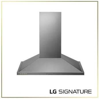 LG LG Signature Chimney Style Wall Hood With 600 CFM, Smart Range And Cooktop Sync: 30 Inch