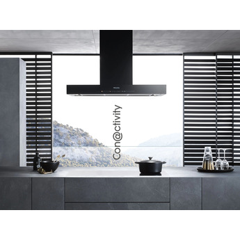 Miele DA6698WOB 36 Inch Smart Convertible Wall Mount Hood : Obsidian Obsidian Black — thumbnail 3