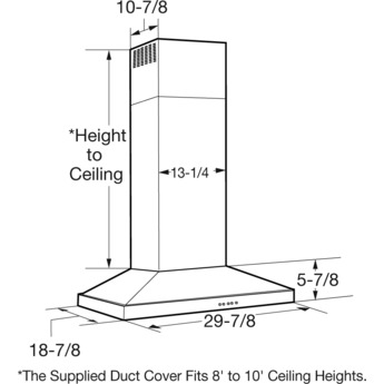 Monogram ZV830SMSS 30 Inch Wall Mount Convertible Hood — thumbnail 15