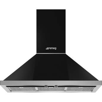 Smeg KPF36UBL Portofino Series 36 Inch Wall Mount Ducted Hood
