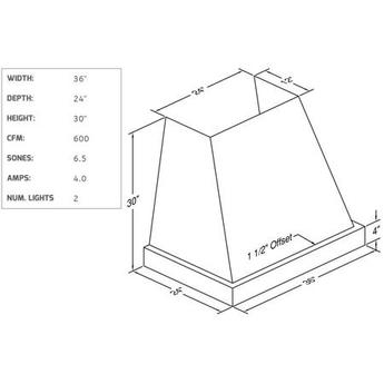 Vent a hood jph236c2blas 2