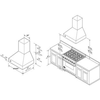 Viking VCWH56048SS 5 Series 60 Inch Wall Mount Ducted Hood — thumbnail 5