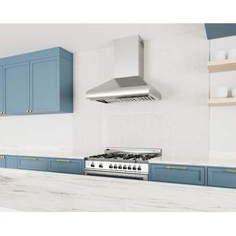 XO Ventilation XOVW36KSE 36 Inch Wall Mount Chimney Hood Stainless Steel — thumbnail 7