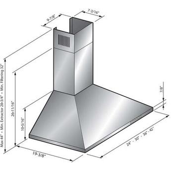 XO XOB30S XOB Series 30 Inch Wall Mount Convertible Hood — thumbnail 4