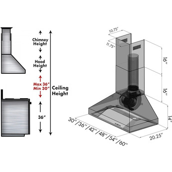 Z Line ZLINE 59760 60 Inch Wall Mount Ducted Hood — thumbnail 15