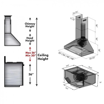 Z Line ZLINE 597RD48 48 Inch Wall Mount Ducted Hood — thumbnail 15