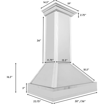 Z Line ZLINE 655MR36 Designer Series 36 Inch Wall Mount Ducted Hood — thumbnail 17
