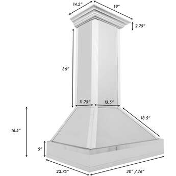Z Line ZLINE 655MR36 Designer Series 36 Inch Wall Mount Ducted Hood — thumbnail 23
