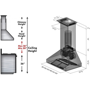 Z Line ZLINE 667CRN48 48 Inch Wall Mount Ducted Hood — thumbnail 22