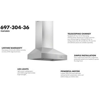 Z Line ZLINE 69730460 60 Inch Wall Mount Convertible Hood — thumbnail 10