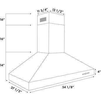 Z Line 42 Inch Wall Mount Convertible Hood — thumbnail 15