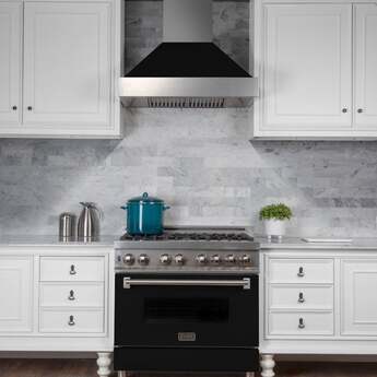 Z Line ZLINE 8654BLM30 30 Inch Wall Mount Ducted Hood — thumbnail 6