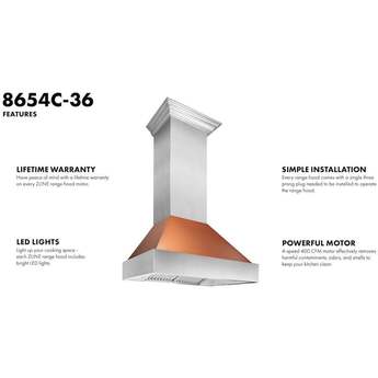 Z Line ZLINE 8654C30 30 Inch Wall Mount Ducted Hood — thumbnail 4